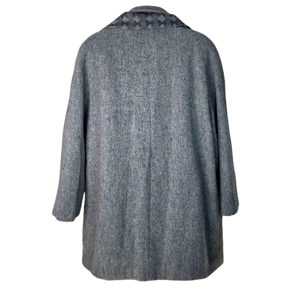 Vintage Herman Kay Womens  Gray Wool Coat Size 12 With Scarf and Pockets - Picture 3 of 7